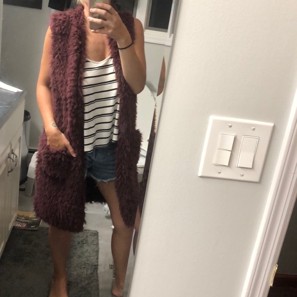 Faux fur vest